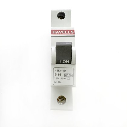 Havells HSL116B Older Style B16 16A 16 Amp MCB Circuit Breaker Type B